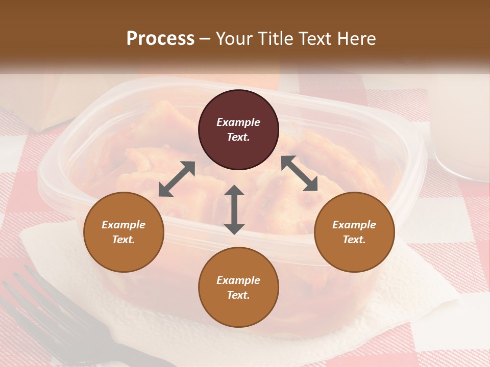 A Plastic Container Filled With Food Next To An Orange PowerPoint Template
