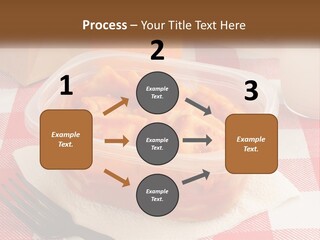 A Plastic Container Filled With Food Next To An Orange PowerPoint Template