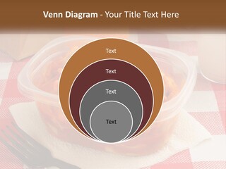 A Plastic Container Filled With Food Next To An Orange PowerPoint Template