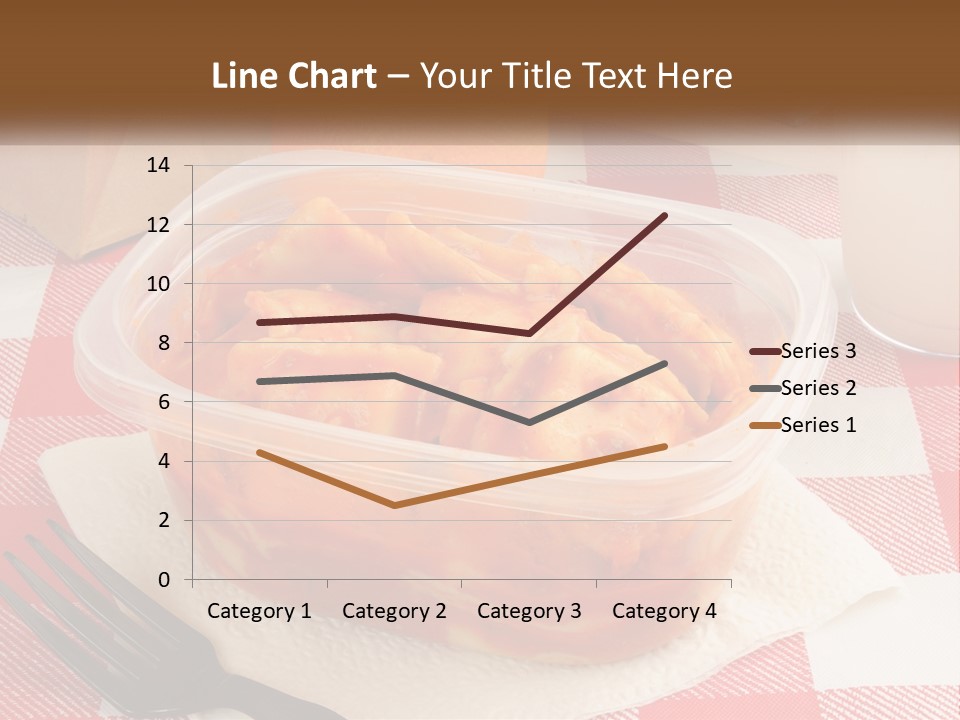 A Plastic Container Filled With Food Next To An Orange PowerPoint Template