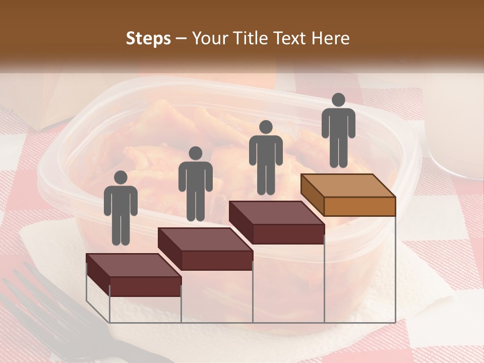 A Plastic Container Filled With Food Next To An Orange PowerPoint Template