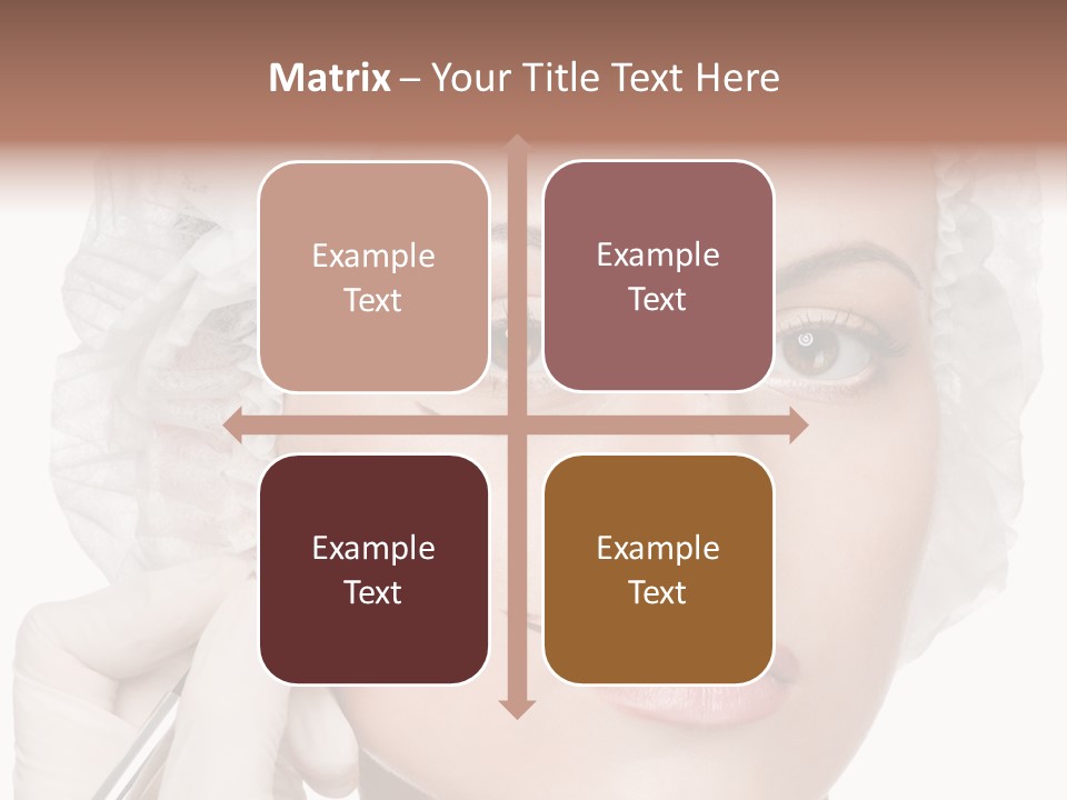 A Woman Is Getting Her Make Up Done PowerPoint Template