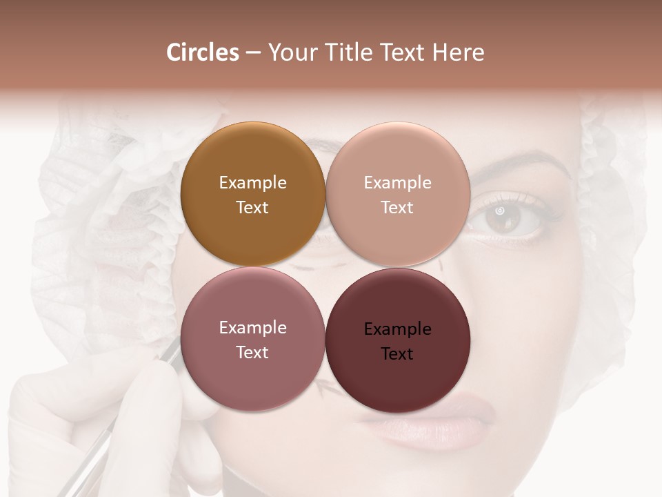 A Woman Is Getting Her Make Up Done PowerPoint Template