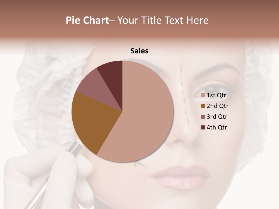 A Woman Is Getting Her Make Up Done PowerPoint Template