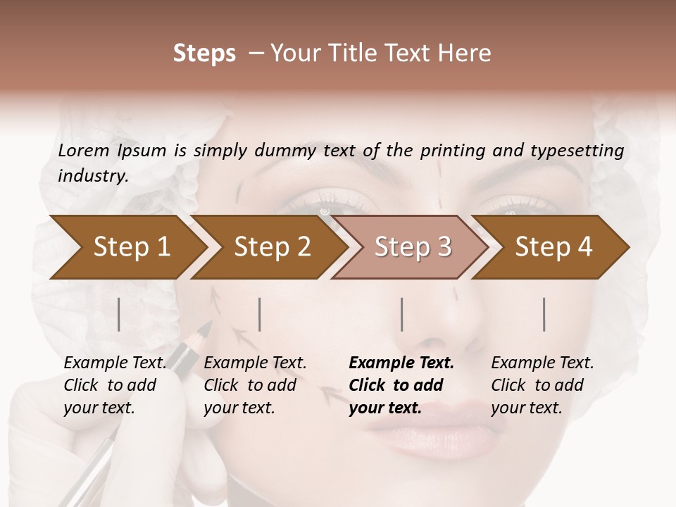 A Woman Is Getting Her Make Up Done PowerPoint Template