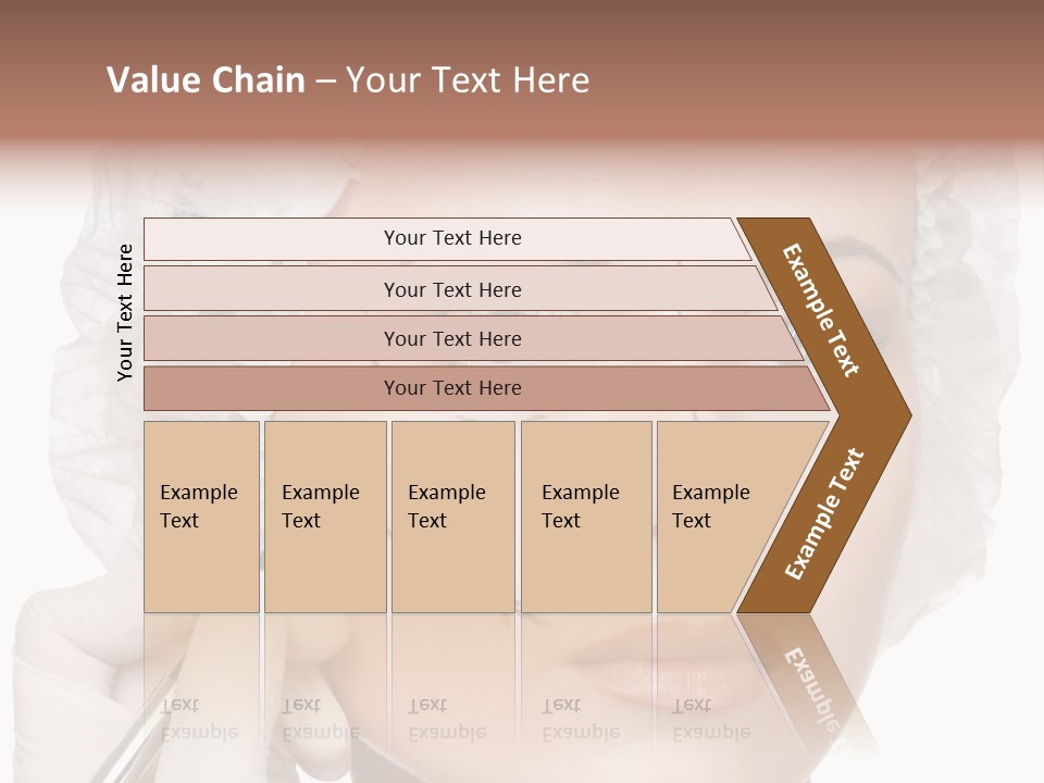 A Woman Is Getting Her Make Up Done PowerPoint Template