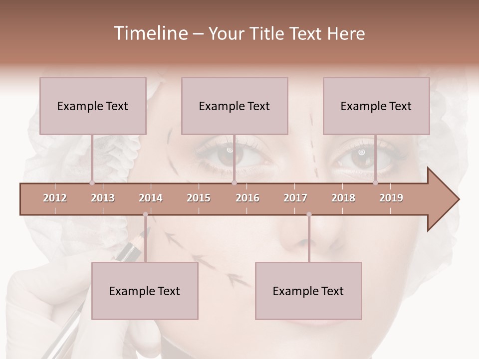 A Woman Is Getting Her Make Up Done PowerPoint Template
