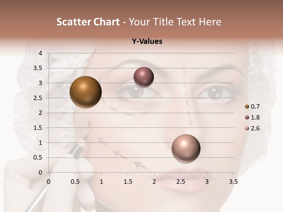 A Woman Is Getting Her Make Up Done PowerPoint Template