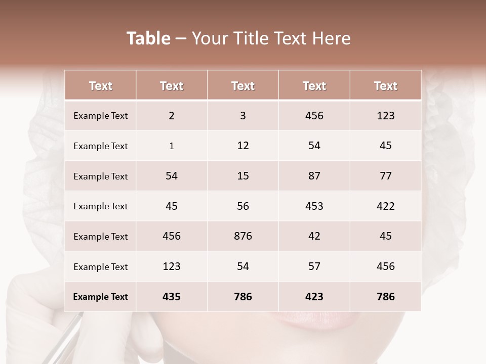 A Woman Is Getting Her Make Up Done PowerPoint Template