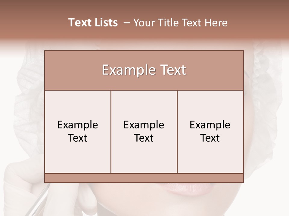 A Woman Is Getting Her Make Up Done PowerPoint Template