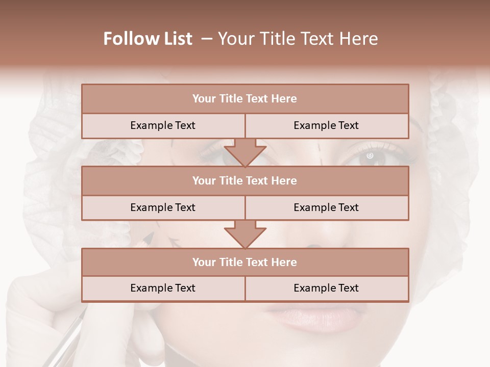 A Woman Is Getting Her Make Up Done PowerPoint Template