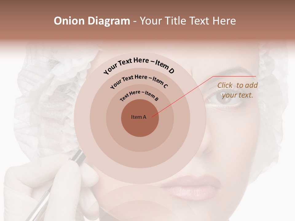 A Woman Is Getting Her Make Up Done PowerPoint Template