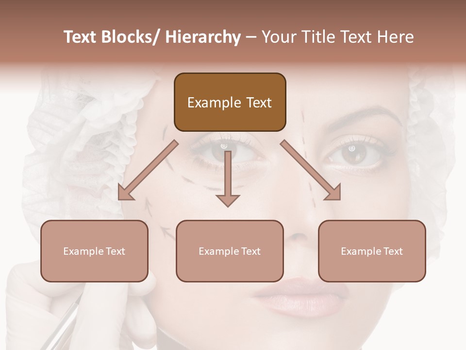 A Woman Is Getting Her Make Up Done PowerPoint Template