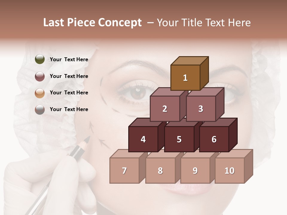 A Woman Is Getting Her Make Up Done PowerPoint Template