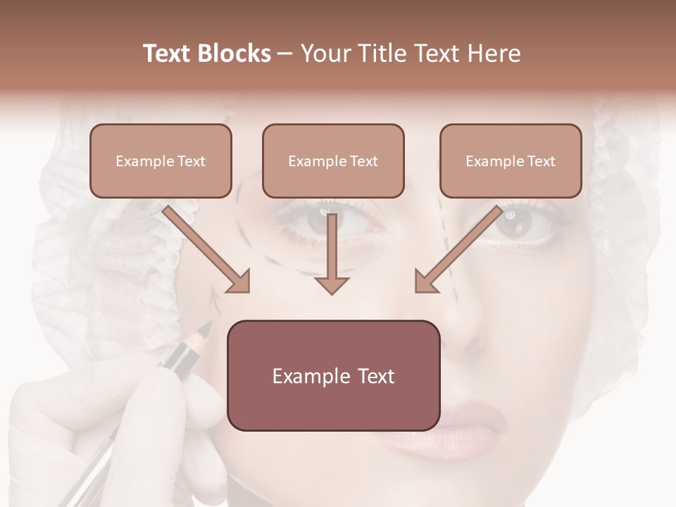 A Woman Is Getting Her Make Up Done PowerPoint Template
