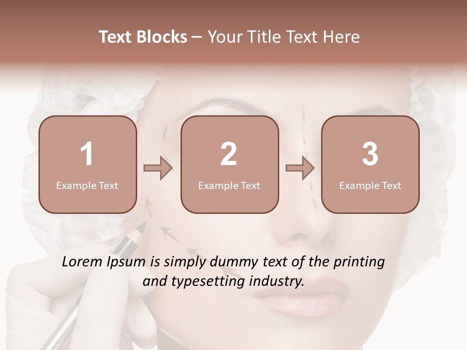 A Woman Is Getting Her Make Up Done PowerPoint Template