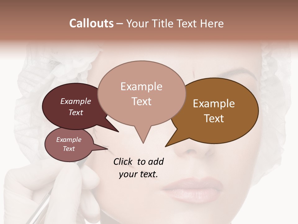 A Woman Is Getting Her Make Up Done PowerPoint Template