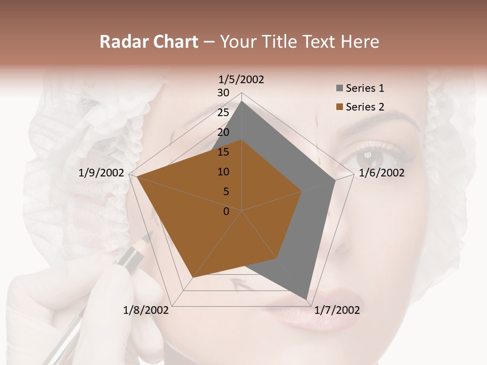 A Woman Is Getting Her Make Up Done PowerPoint Template
