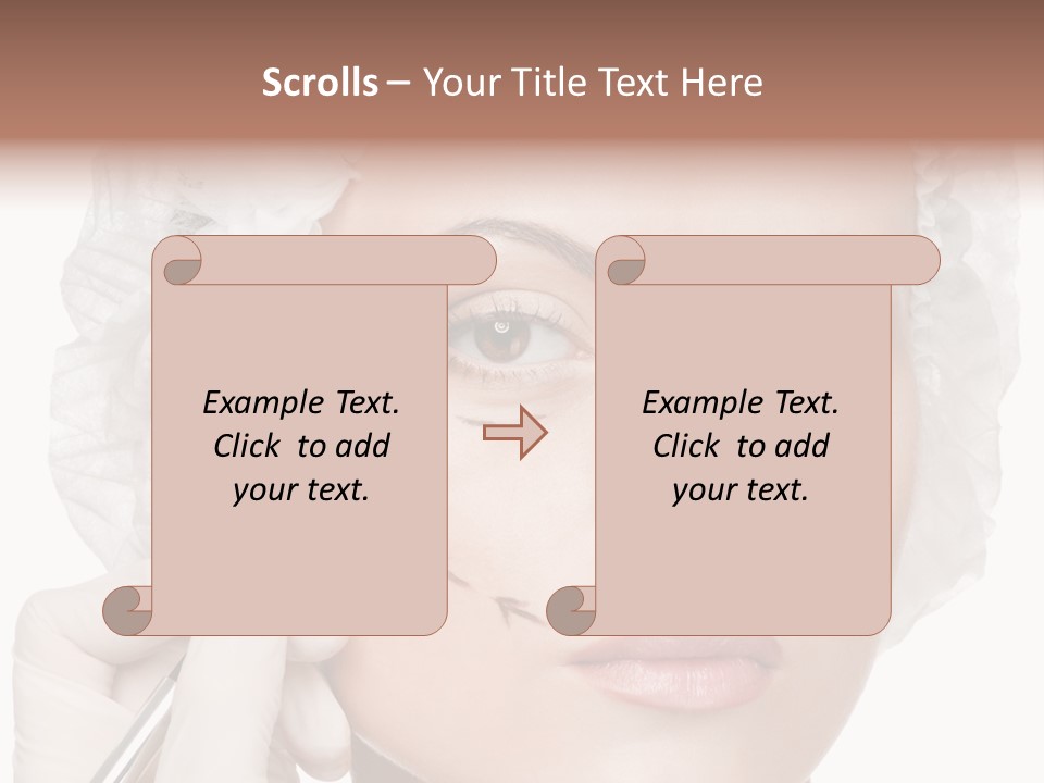 A Woman Is Getting Her Make Up Done PowerPoint Template