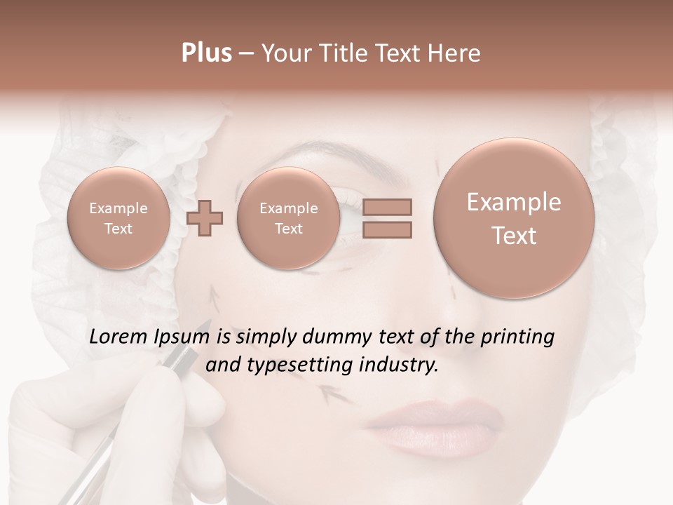 A Woman Is Getting Her Make Up Done PowerPoint Template