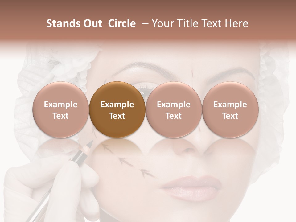 A Woman Is Getting Her Make Up Done PowerPoint Template