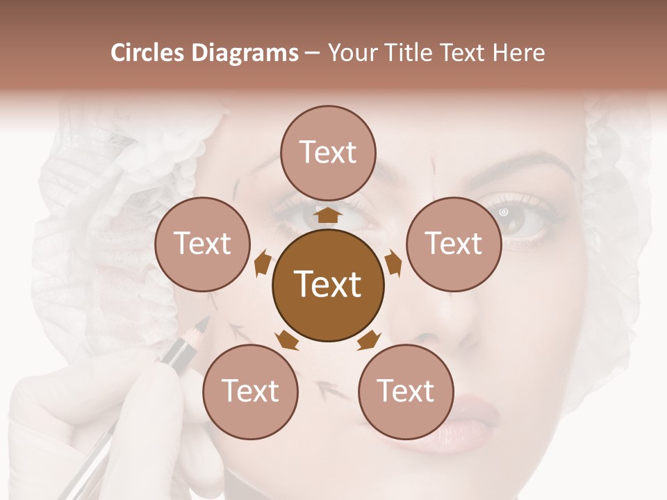 A Woman Is Getting Her Make Up Done PowerPoint Template