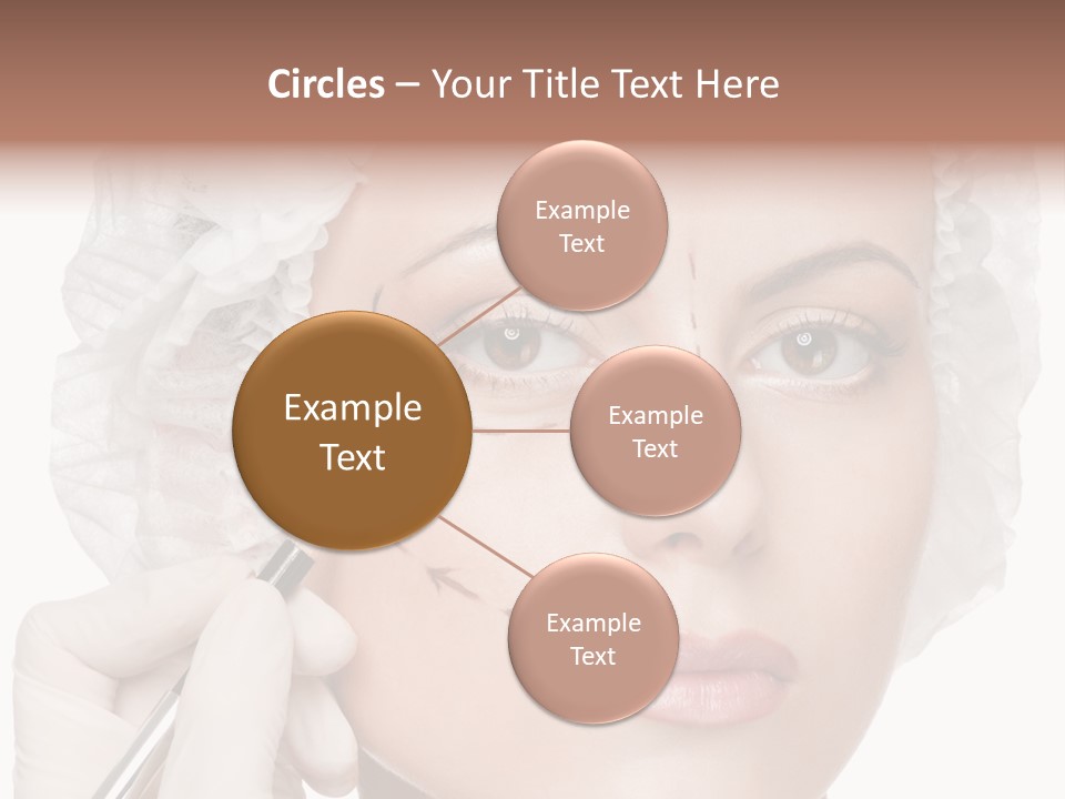A Woman Is Getting Her Make Up Done PowerPoint Template