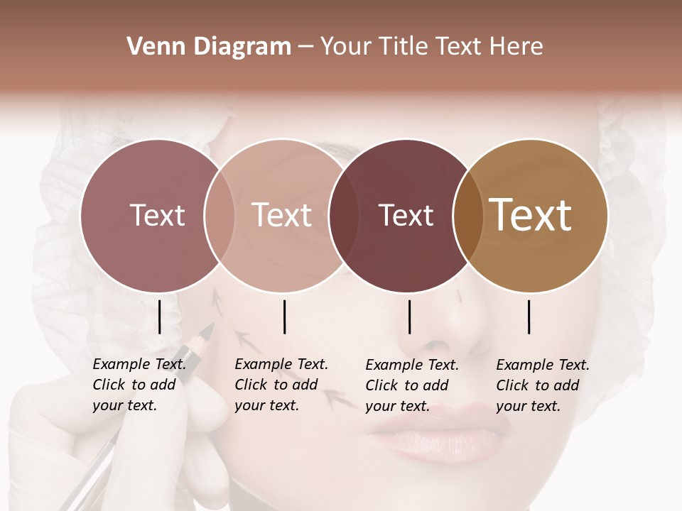 A Woman Is Getting Her Make Up Done PowerPoint Template