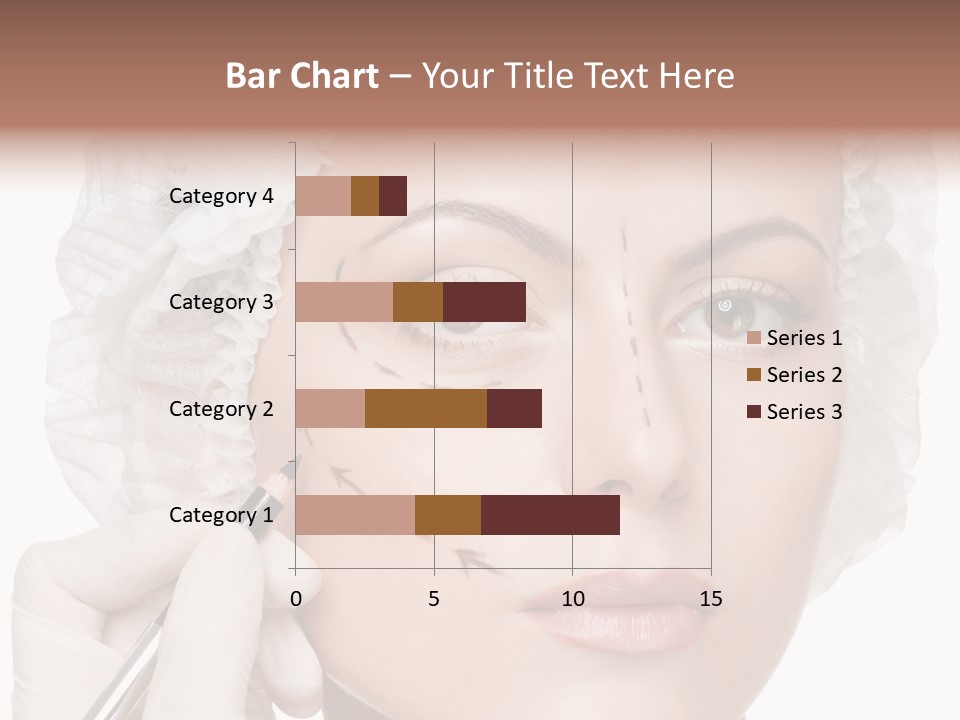 A Woman Is Getting Her Make Up Done PowerPoint Template