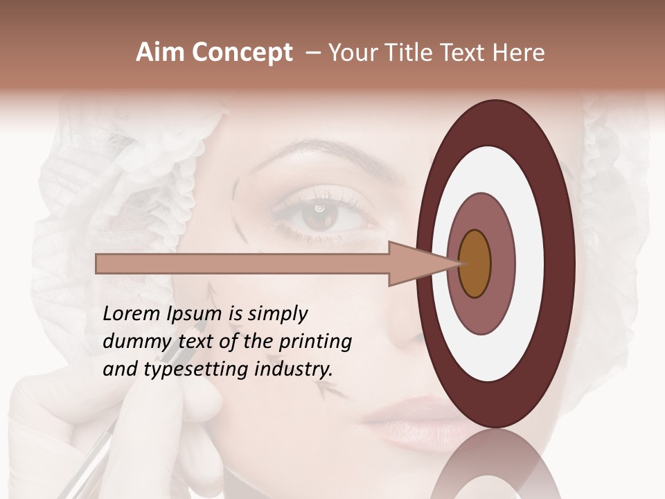 A Woman Is Getting Her Make Up Done PowerPoint Template