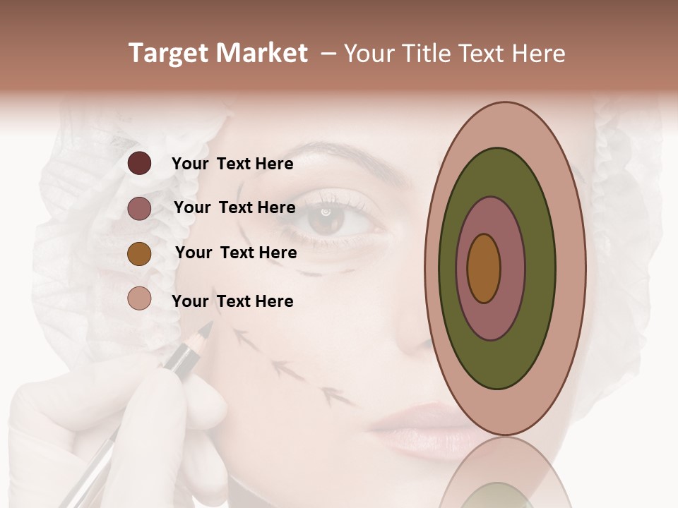 A Woman Is Getting Her Make Up Done PowerPoint Template