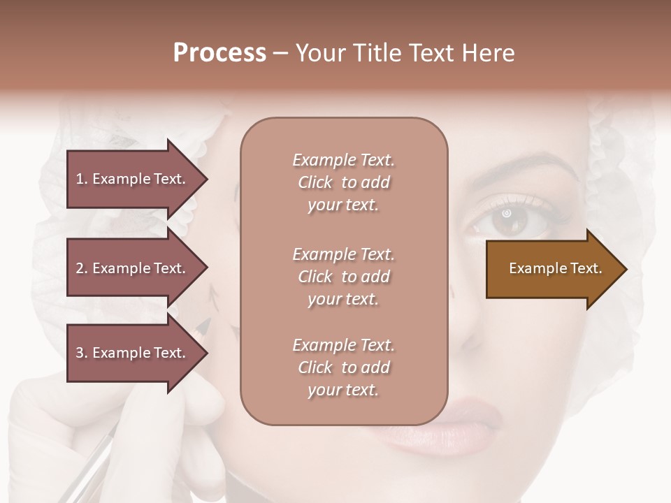 A Woman Is Getting Her Make Up Done PowerPoint Template
