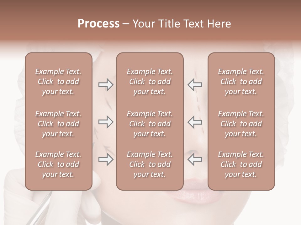 A Woman Is Getting Her Make Up Done PowerPoint Template