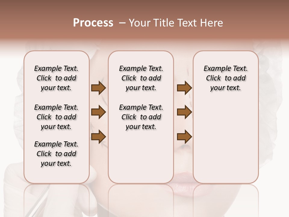 A Woman Is Getting Her Make Up Done PowerPoint Template