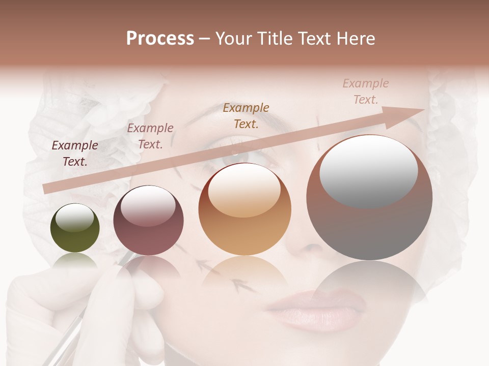 A Woman Is Getting Her Make Up Done PowerPoint Template