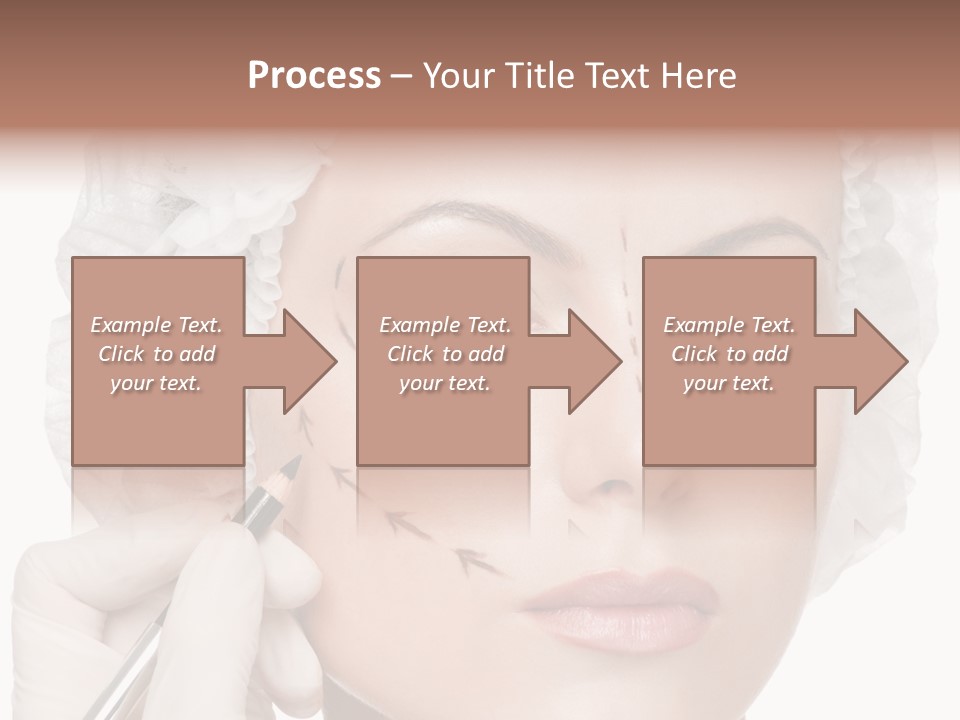 A Woman Is Getting Her Make Up Done PowerPoint Template