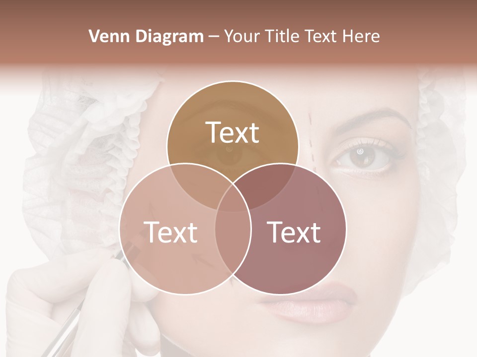 A Woman Is Getting Her Make Up Done PowerPoint Template