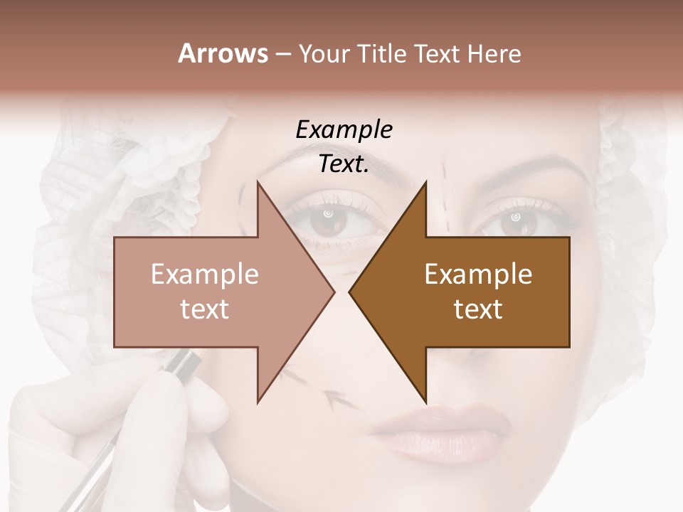 A Woman Is Getting Her Make Up Done PowerPoint Template