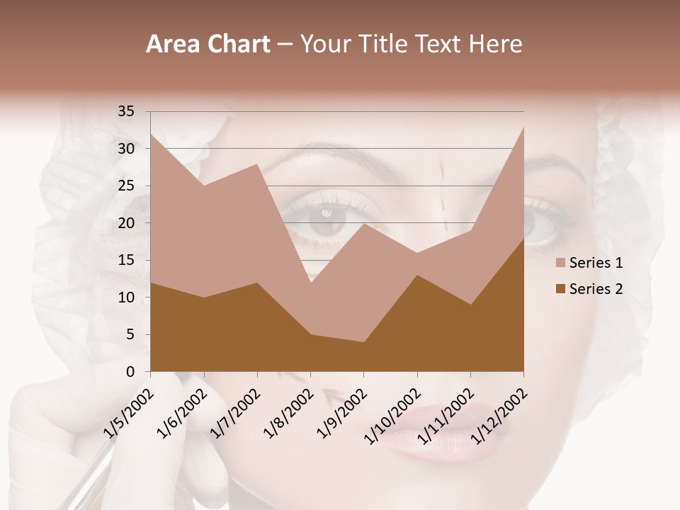 A Woman Is Getting Her Make Up Done PowerPoint Template
