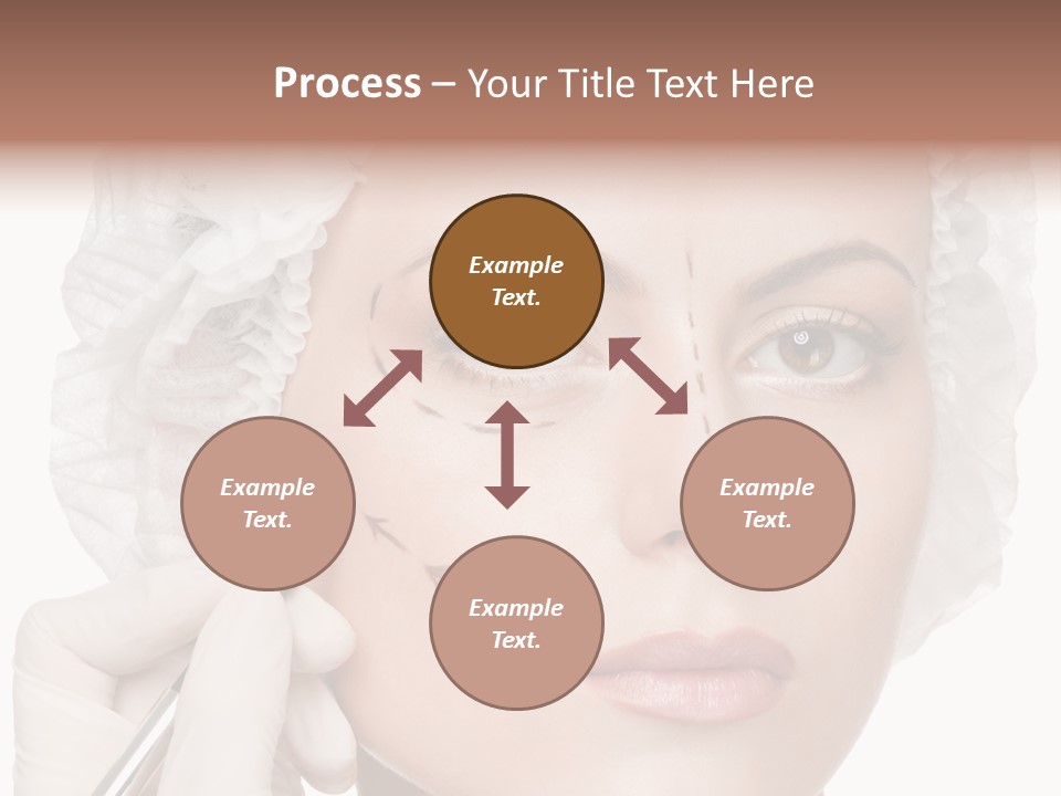 A Woman Is Getting Her Make Up Done PowerPoint Template