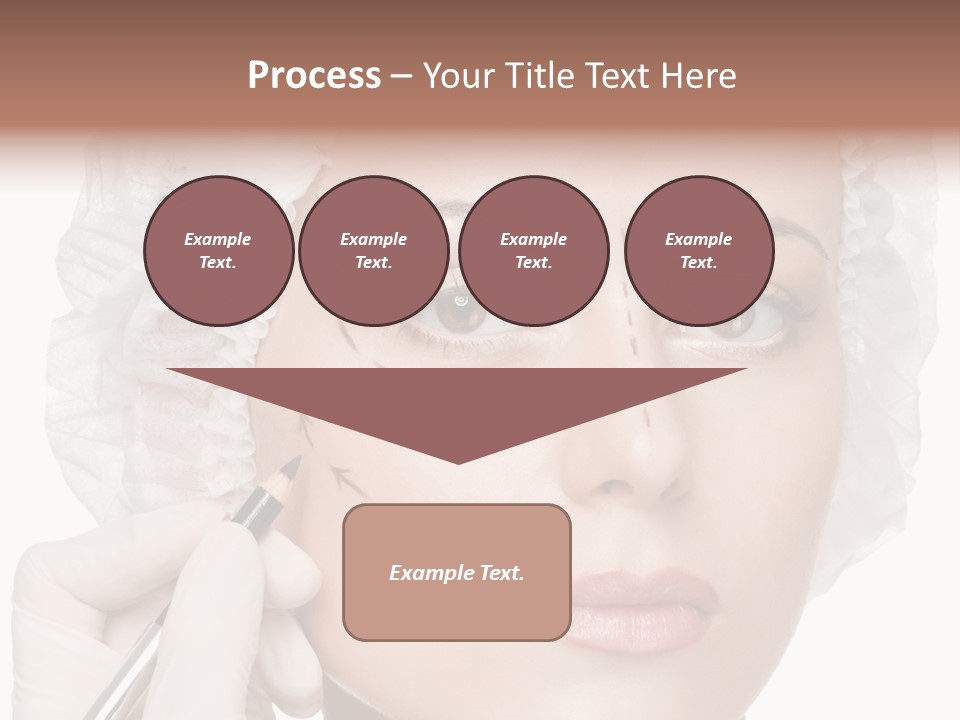 A Woman Is Getting Her Make Up Done PowerPoint Template