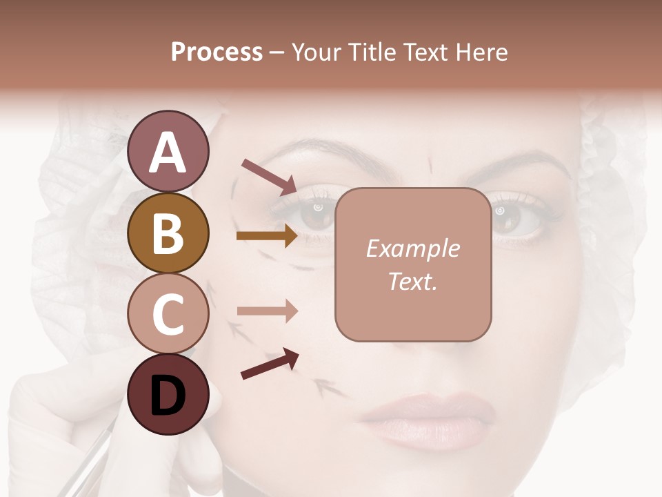 A Woman Is Getting Her Make Up Done PowerPoint Template