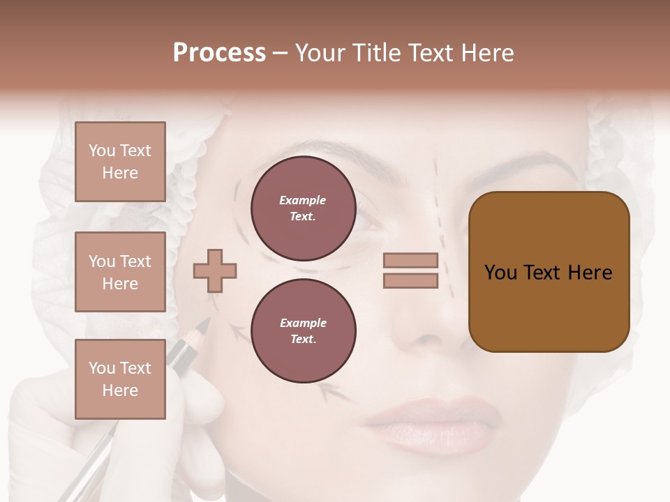 A Woman Is Getting Her Make Up Done PowerPoint Template