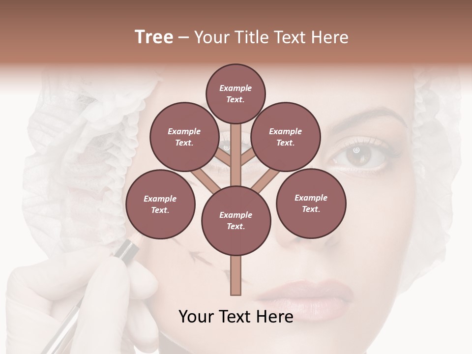 A Woman Is Getting Her Make Up Done PowerPoint Template