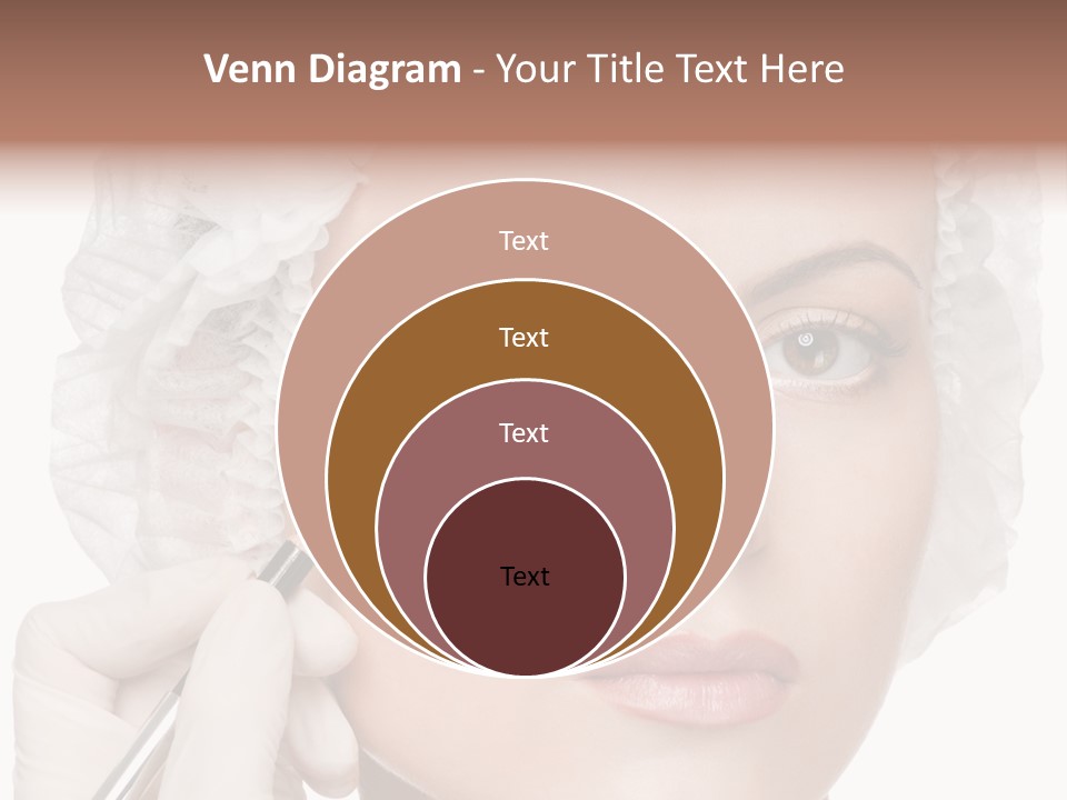 A Woman Is Getting Her Make Up Done PowerPoint Template