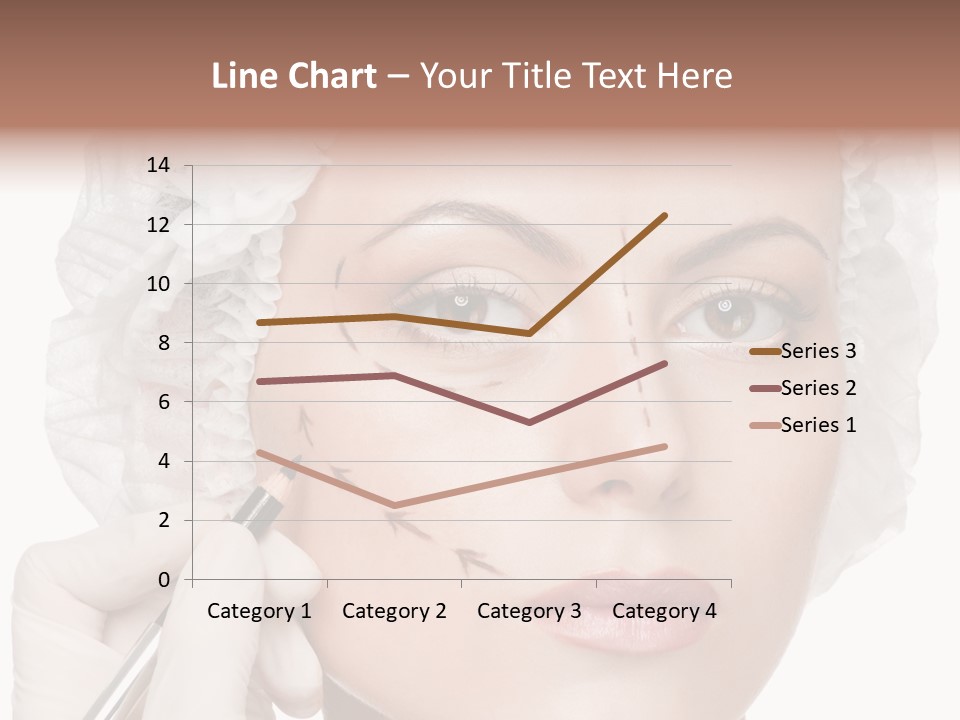A Woman Is Getting Her Make Up Done PowerPoint Template