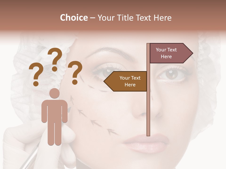 A Woman Is Getting Her Make Up Done PowerPoint Template