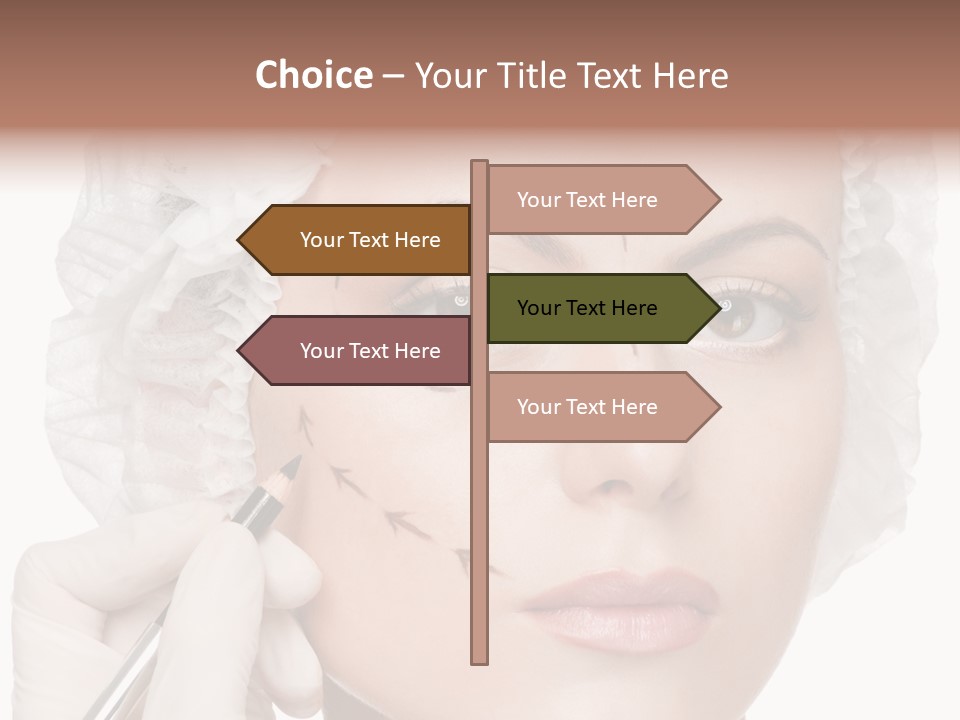 A Woman Is Getting Her Make Up Done PowerPoint Template