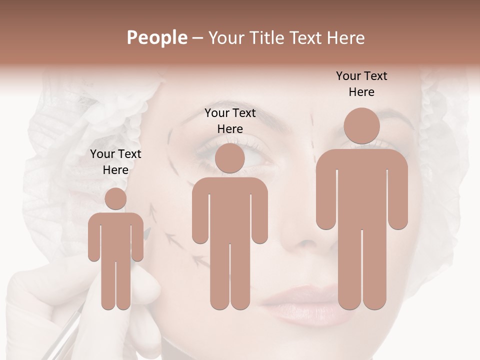 A Woman Is Getting Her Make Up Done PowerPoint Template