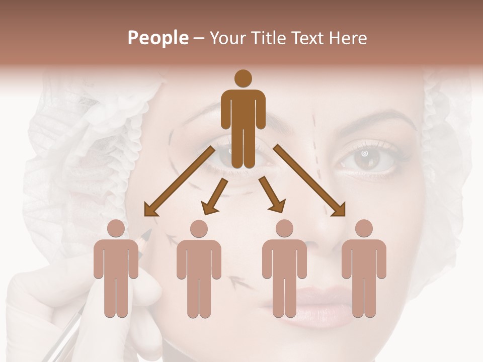 A Woman Is Getting Her Make Up Done PowerPoint Template